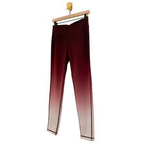 Athleta Ombre Burgundy Reversible Leggings